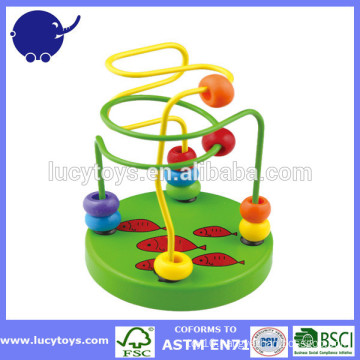 Wooden Colorful Beads Around Maze Game